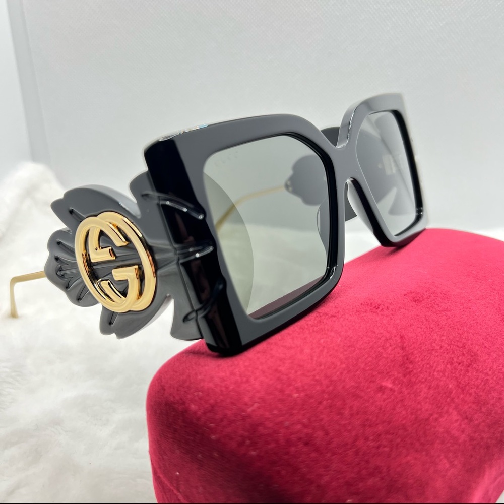 Gucci Sunglasses New Authentic Limited Runway Edition Black Wing Sunglasses